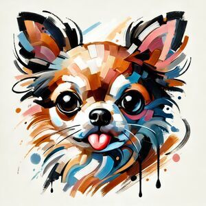 Chihuahua greeting card 5 x 7 fine linen paper